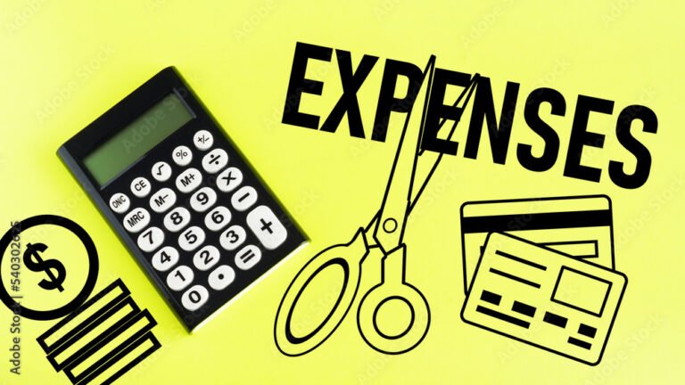 Cutting expenses is shown using the text